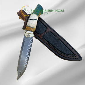 ГЕРБОНОСЕЦЬ авторський ніж ручної роботи Василя Дячика, сталь - К390™, 65 HRC